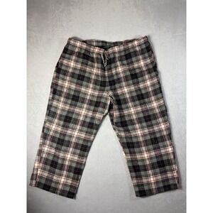 Woolrich Flannel Pajama Pants Mens XL Red Blck Plaid Relaxed Lounge Sleepwear